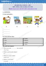 Đề thi học kì 1 Tiếng Anh 4 Global Success - Đề số 5